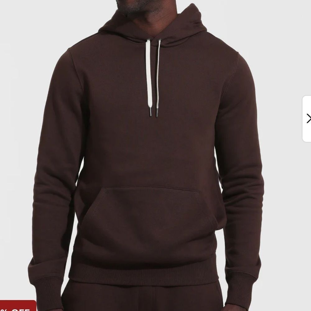 True Classic Fleece French Terry Pullover Hoodie Dark Oak Mens Large NWT